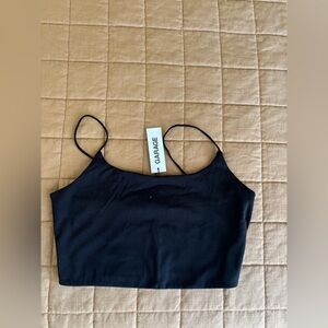Garage black cropped tank top size s brand new with tags